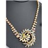 Image 4 : Aurora Borealis Rhinestone Necklace and Brooch Set