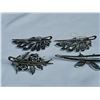 Image 2 : Four Decorative Metal Hair Clips with Gemstone Accents