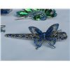 Image 4 : Four Decorative Metal Hair Clips with Gemstone Accents