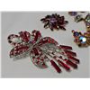 Image 2 : Rhinestone Brooch and Clip-On Earring Lot