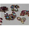 Image 3 : Rhinestone Brooch and Clip-On Earring Lot