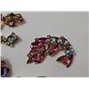 Image 4 : Rhinestone Brooch and Clip-On Earring Lot