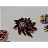 Image 5 : Rhinestone Brooch and Clip-On Earring Lot
