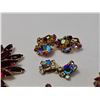 Image 6 : Rhinestone Brooch and Clip-On Earring Lot
