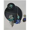 Image 6 : Costume Jewellery Peacock Brooches, Floral Brooch, and Pendant