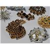Image 2 : Rhinestone and Faux Pearl Brooch and Clip-On Earrings Lot