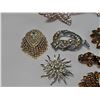 Image 4 : Rhinestone and Faux Pearl Brooch and Clip-On Earrings Lot