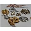 Image 7 : Rhinestone and Faux Pearl Brooch and Clip-On Earrings Lot