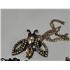Image 6 : Nine Mixed Costume Jewelry Brooches, Clips, and Pendants