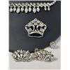 Image 3 : Silver-Tone Rhinestone Jewelry Set