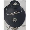 Image 6 : Silver-Tone Rhinestone Jewelry Set