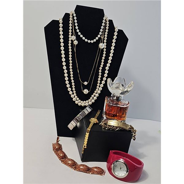 Costume Jewellery, Watches, and Perfume Lot