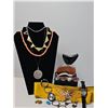 Image 1 : Jewellery and Accessory Lot with Watches, Perfume, and Brooch