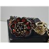Image 4 : Jewellery Lot: Lucerne Watch, Brooches, Two Necklaces, Bracelet & Trinket Box