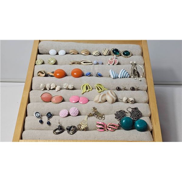 Clip-On and Stud Earring Collection, Mixed Materials