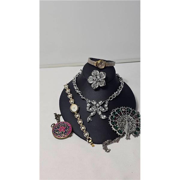 Costume Jewellery and Two Ladies Watches