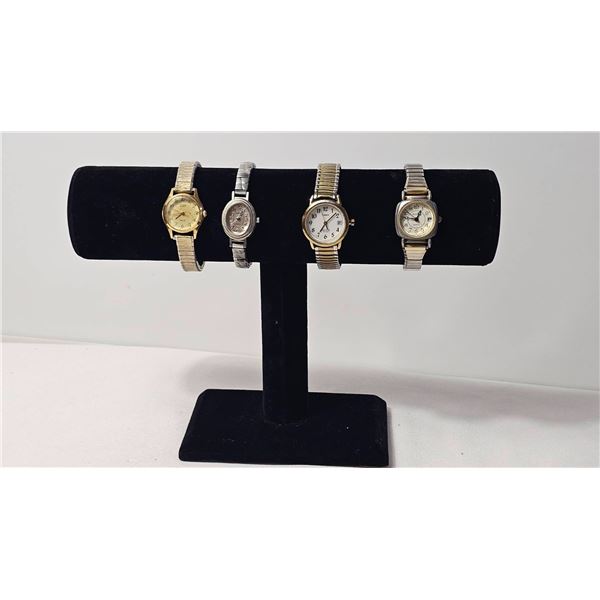 Ladies' Wristwatches – Timex, Artex, Lorus, Lucerne (4 Pieces)