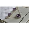 Image 2 : Sterling Silver Amethyst Necklace and Earring Set