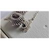 Image 4 : Sterling Silver Amethyst Necklace and Earring Set