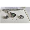Image 2 : Genuine Mystic Topaz and CZ Pendant and Earring Set