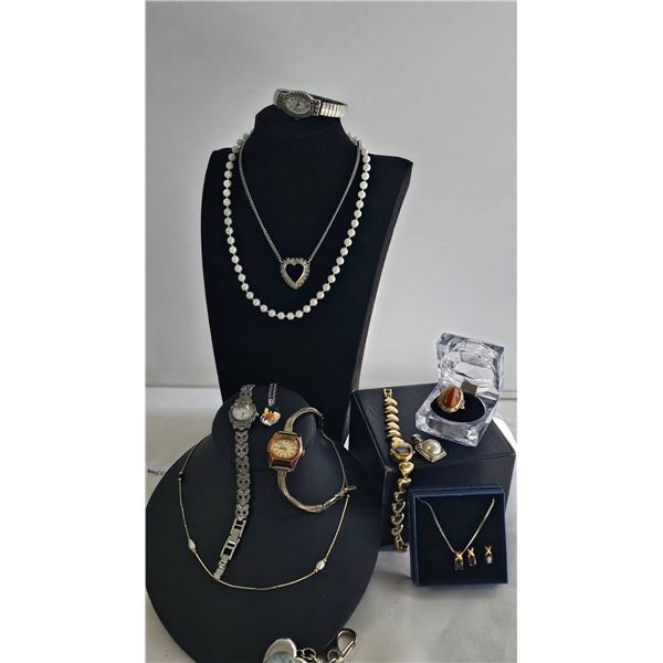 Costume Jewellery Including Watches, Necklaces, and Rings