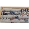 Image 3 : Fashion Costume Earrings Lot Displayed in Tray