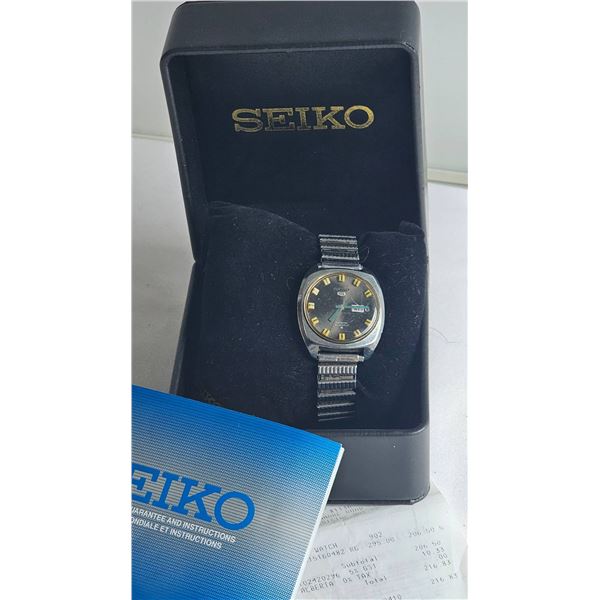 Seiko 5 Automatic Watch with Original Box and Papers