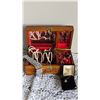 Image 1 : Jewellery Lot With Carved Wood Box, Continental Bijoux Necklace, Pearls, Rings