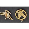 Image 2 : Two 10KT Gold Eagle Pendants 4.91G