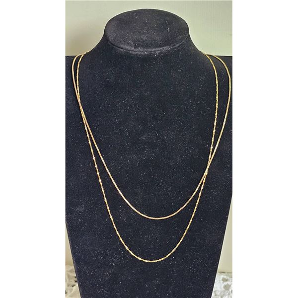 Two 10K Gold Chains, 4.81 Total Weight