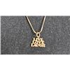 Image 2 : 10 KT Gold Necklace with "Live Love Laugh" Pendant, 2.24g
