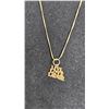 Image 3 : 10 KT Gold Necklace with "Live Love Laugh" Pendant, 2.24g