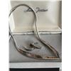 Image 1 : 34.4 Gram Sterling Silver Tri-Colour Necklace and Earring Set