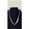 Image 5 : 34.4 Gram Sterling Silver Tri-Colour Necklace and Earring Set