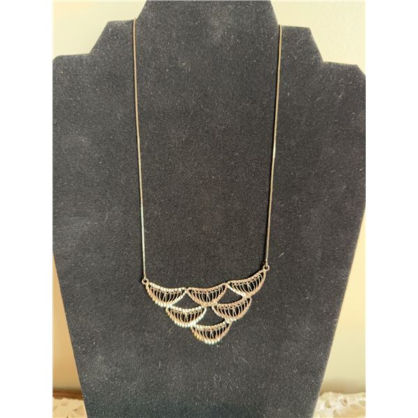 Silver Filigree Necklace, 6.30g