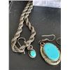 Image 4 : Sterling Silver and Turquoise Jewellery Set, 58.59g