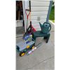 Image 1 : Garden Tools, Hose, Watering Can, Cart & Wire