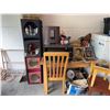 Image 1 : Garage Lot With Desk, Chair, Decor and Vintage Microwave