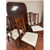 Image 2 : Wood Dining Table With 4 Chairs Two Leafs