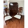Image 3 : Wood Dining Table With 4 Chairs Two Leafs