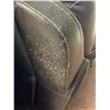 Image 3 : Brown Leather Reclining Loveseat With Central Console