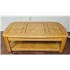 Image 2 : Rectangular Oak Lift-Top Coffee Table with Herringbone Inlay