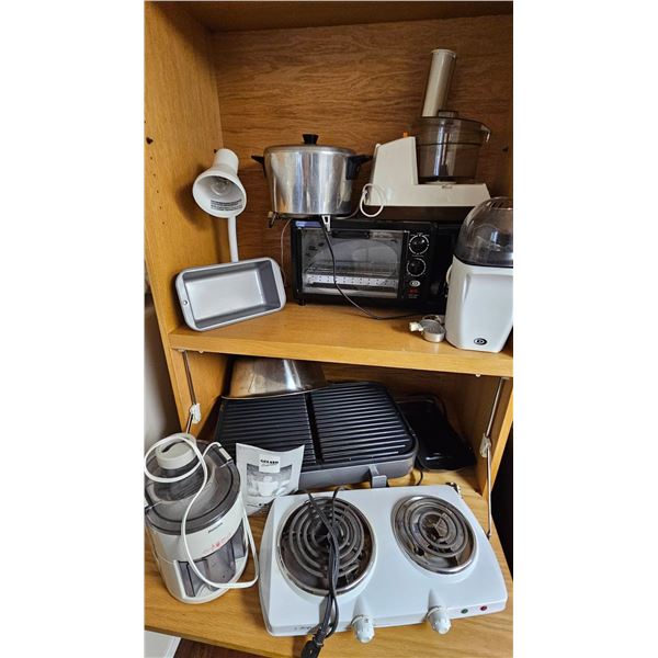 Kitchen Appliance Lot with Juicer, Grill, Toaster Oven, Coffee Maker