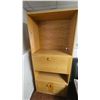 Image 1 : Light Wood Cabinet with Shelves and Storage Doors