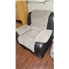 Image 2 : Oversized Faux Leather and Microfiber Armchair