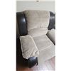 Image 3 : Oversized Faux Leather and Microfiber Armchair