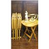 Image 1 : 4 Wooden Folding TV Trays With Stand and Painted Accents