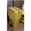 Image 2 : 4 Wooden Folding TV Trays With Stand and Painted Accents