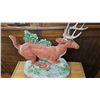 Image 2 : Resin Deer and Bear Statues with Two-Door Wooden Cabinet