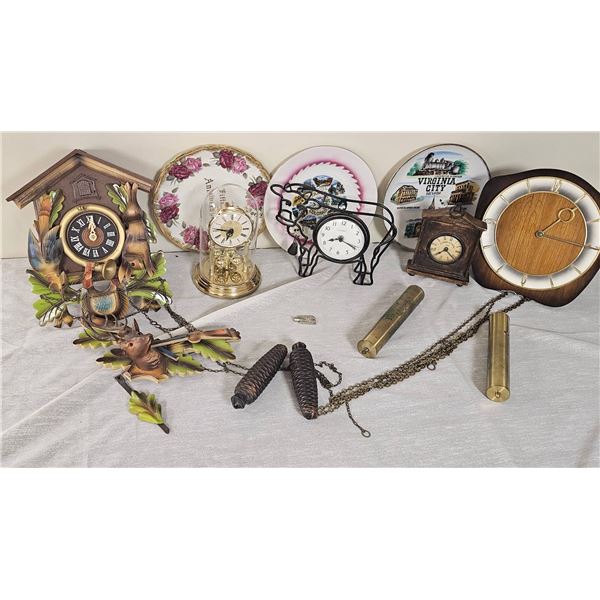 5 Decorative Clocks and 3 Collector Plates